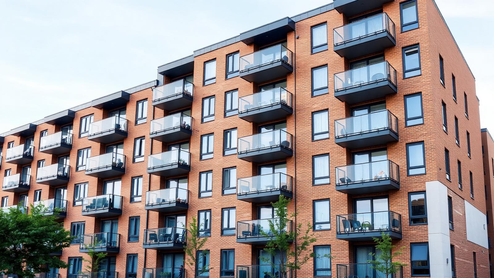 Modern UK block of flats — arranging buildings insurance after right to manage