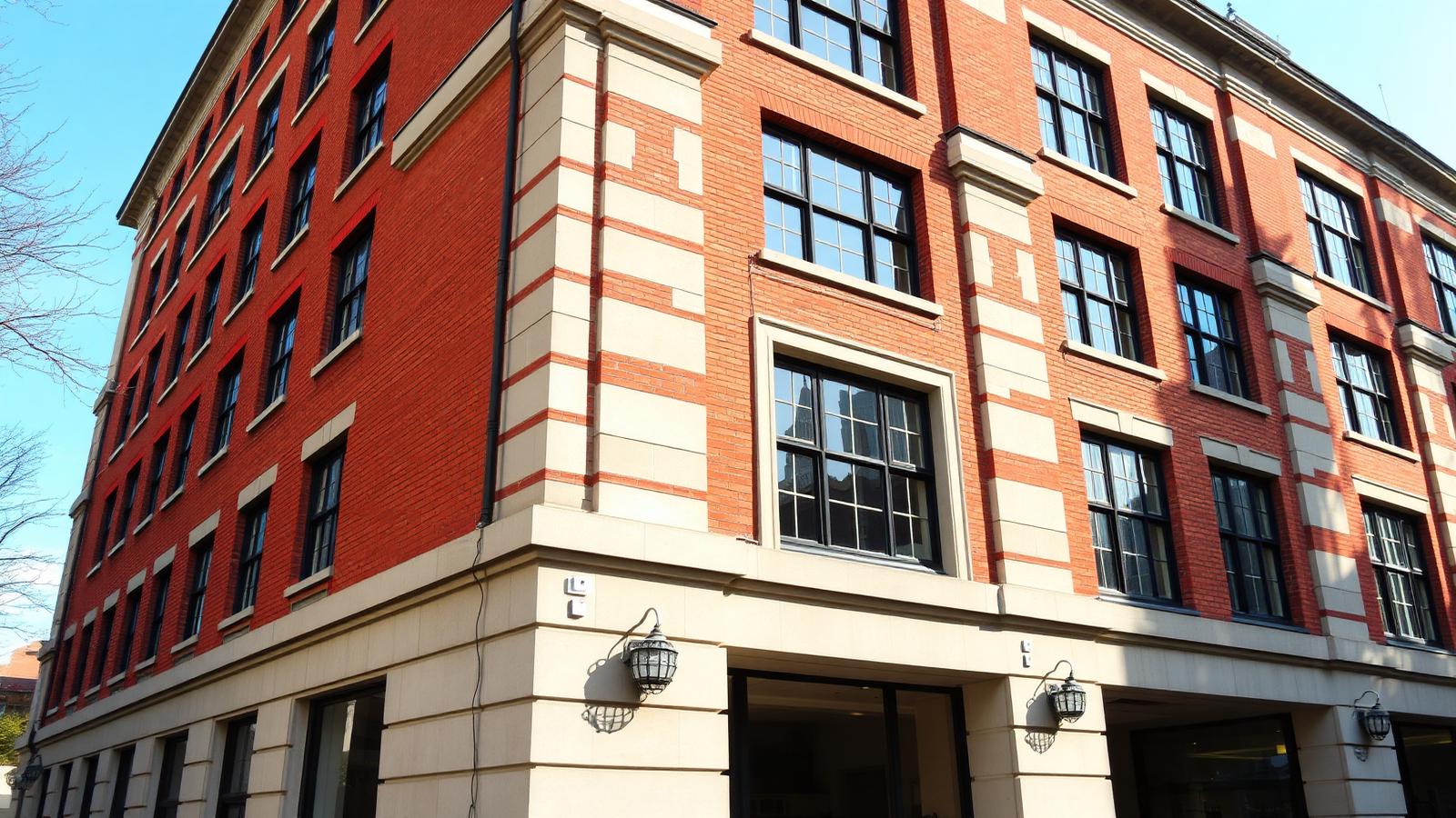 Substantial UK commercial property exterior representing commercial buildings insurance