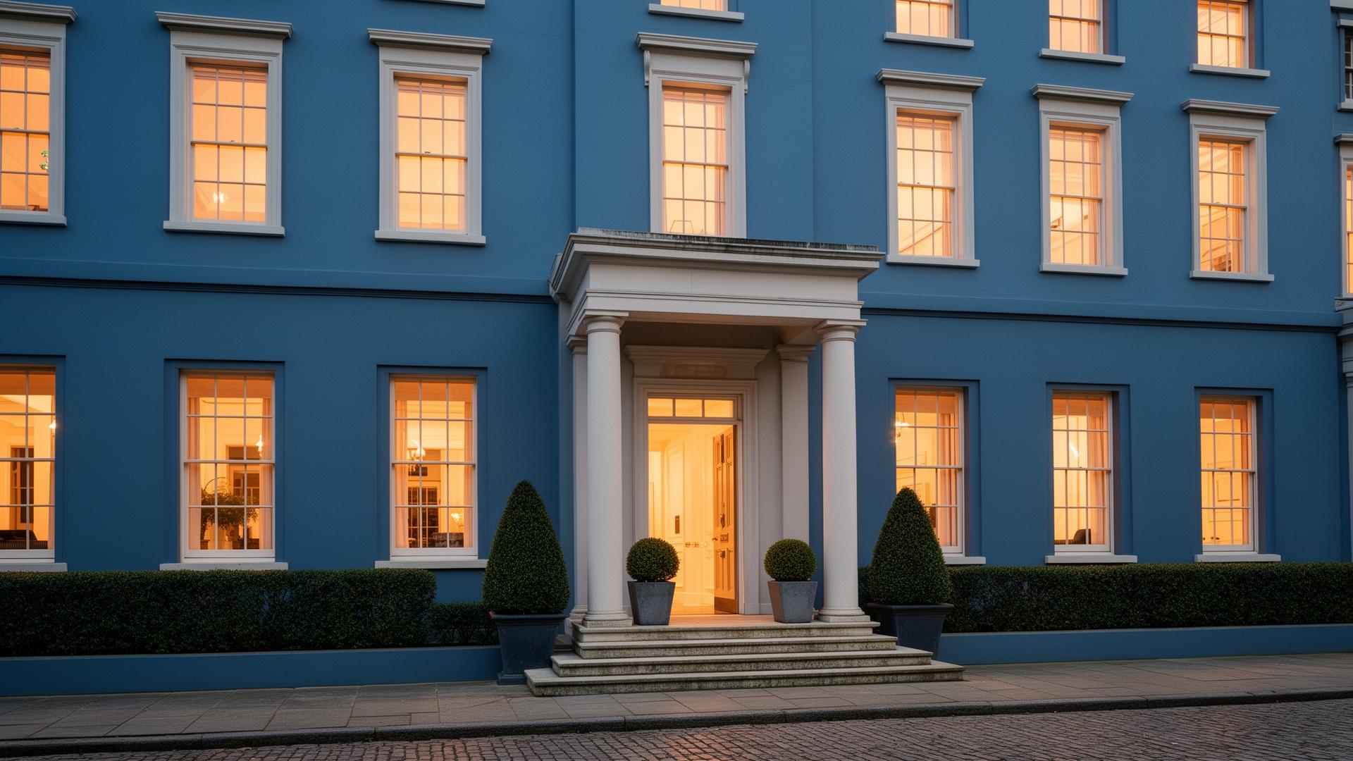 Exterior of a UK boutique hotel representing specialist hotel insurance