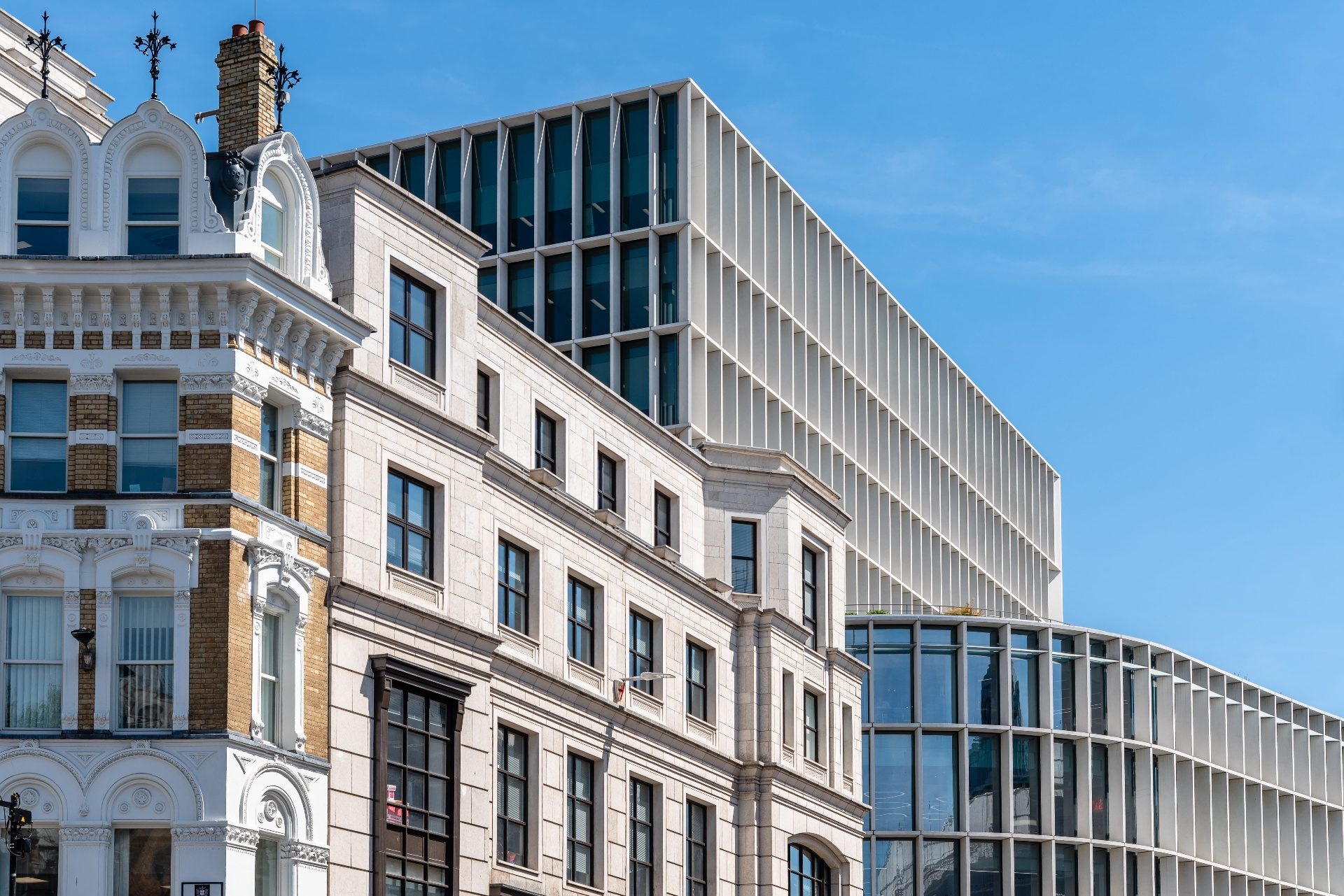Modern London office buildings representing UK office insurance for businesses